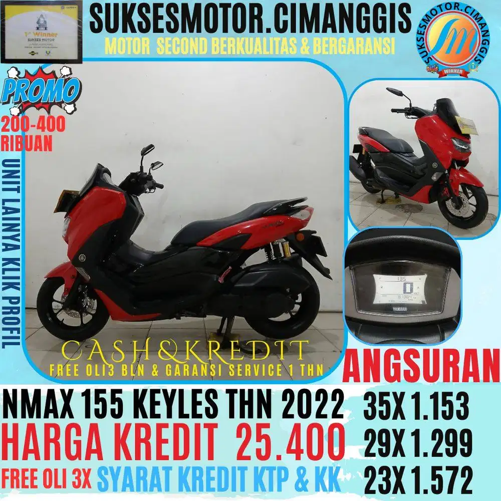 NMAX 155 KEYLES PROMOTERMURAH CASH/KREDIT KLIK PROFIL UNIT LAINYA