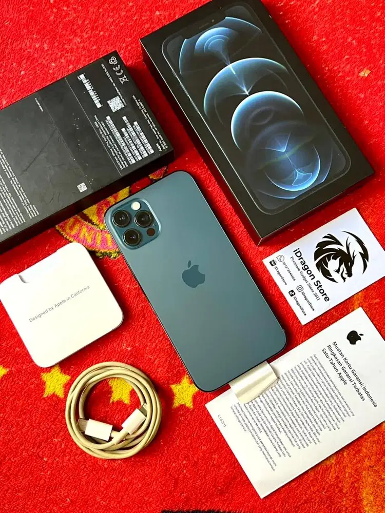 iphone 12 pro 128gb iBox resmi Pasific Blue Mulus Fullset