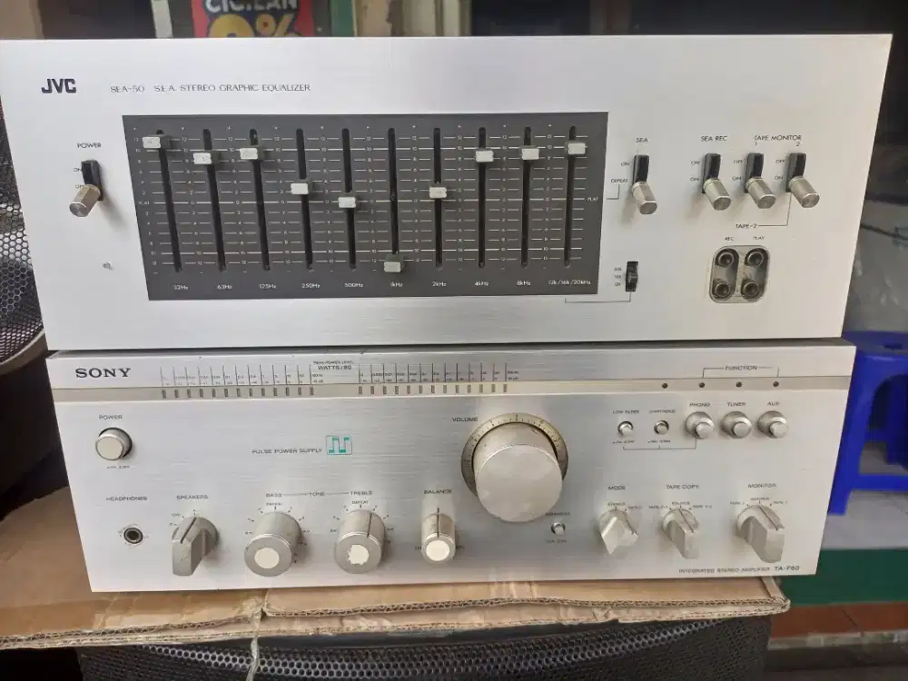 AMPLI SONY TA-F60 & EQUALIZER JVC SEA-50