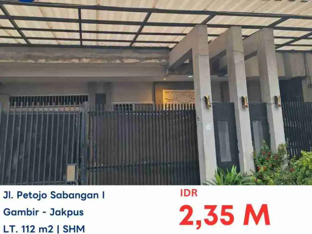 LELANG RUMAH DI PETOJO SABANGAN I JAKARTA PUSAT