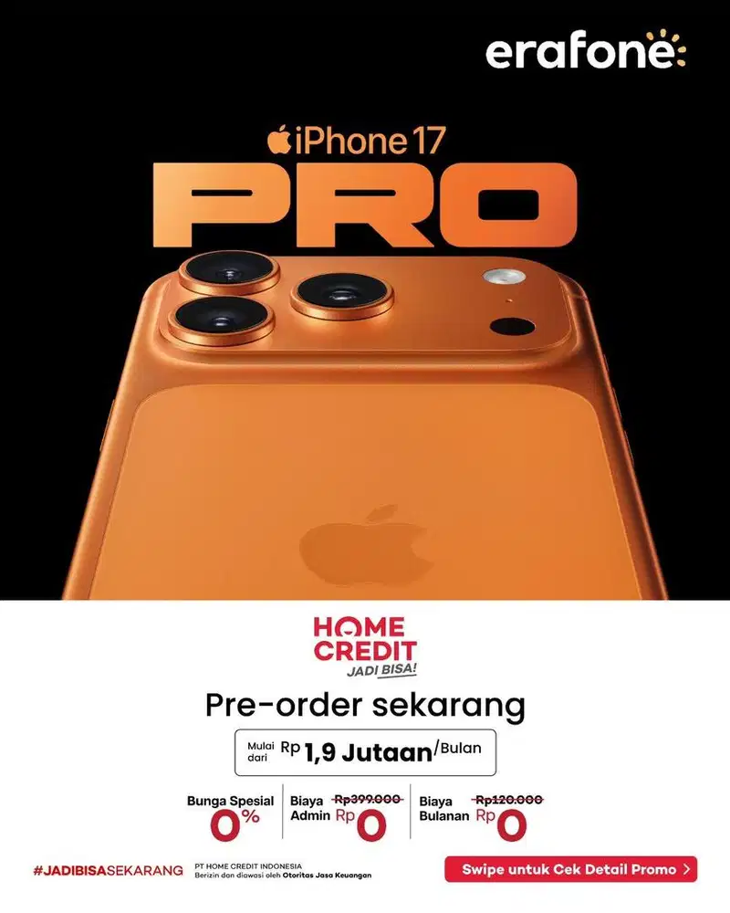 KREDIT IPHONE 17 MODAL KTP DI HOME CREDIT