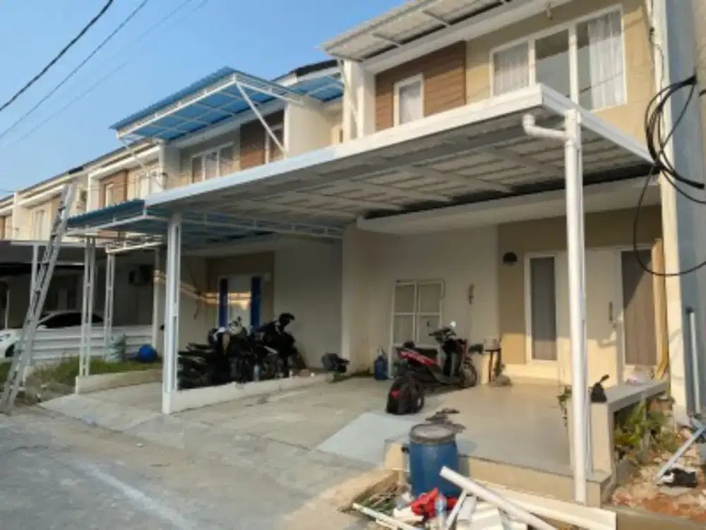 Kanopi baja ringan atap alderon, spandek pasir dan polos