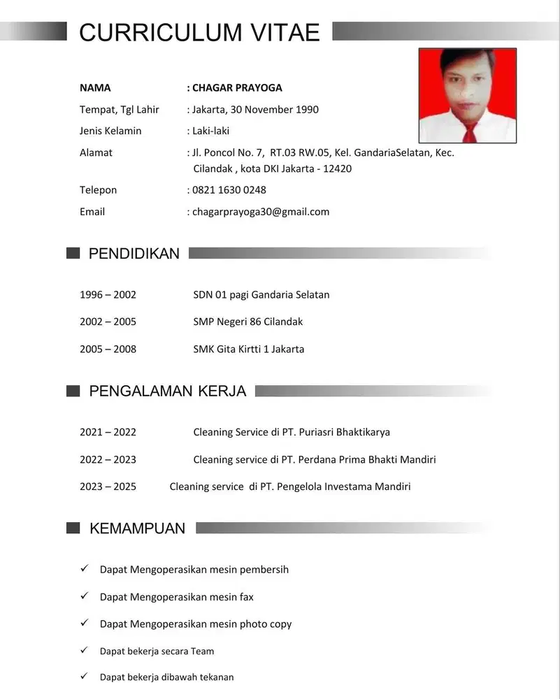 Mencari loker sebagai cleaning service/OB