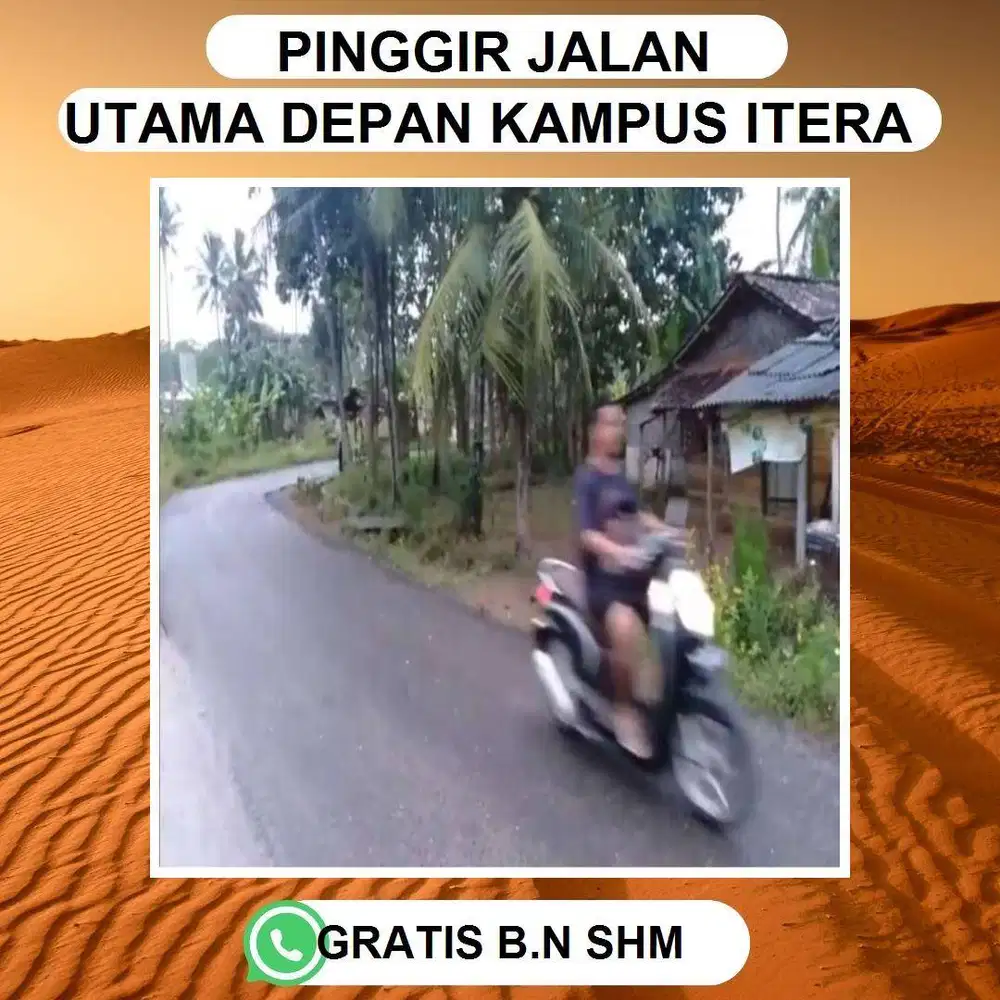 TANAH PINGGIR JALUR 2 ITERA COCOK UNTUK BANGUN RUKO