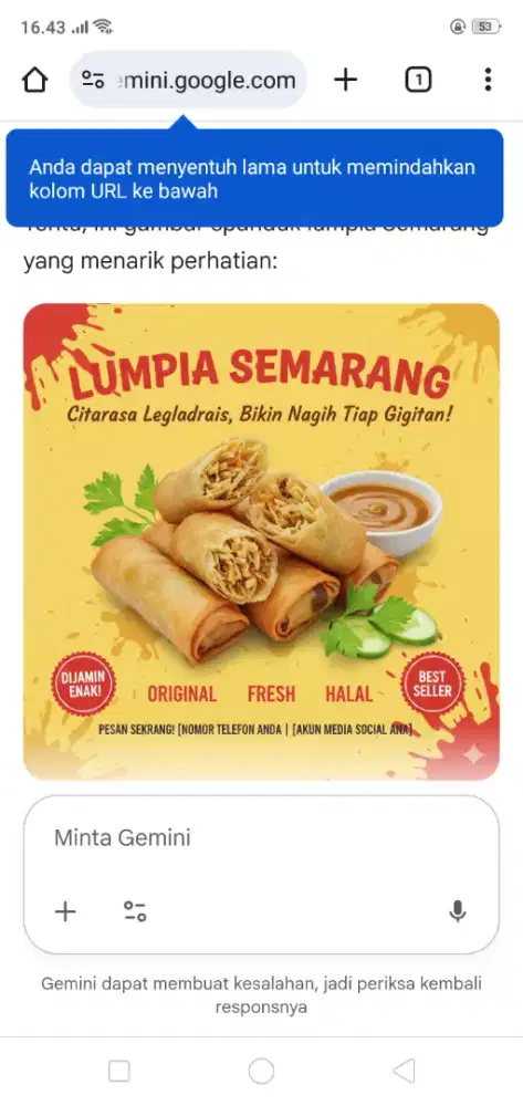 Usaha lumpia Semarang sdah berjalan
