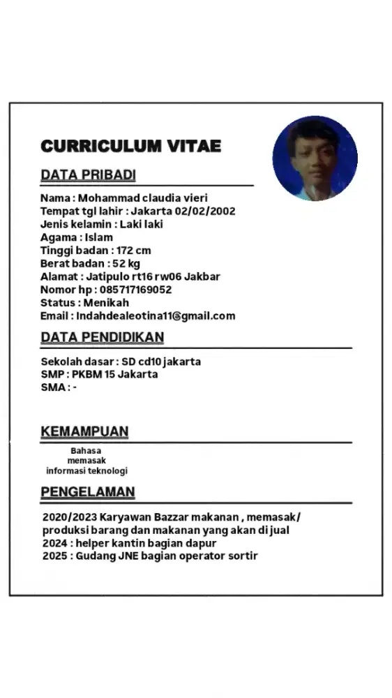 Info lowongan kerja