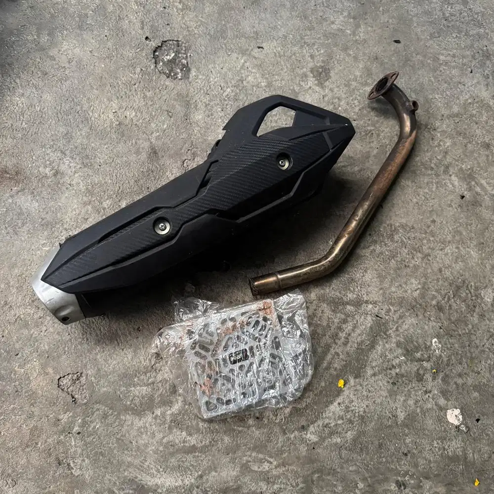 Knalpot standar racing copy cms cover radiator pcx vario 160