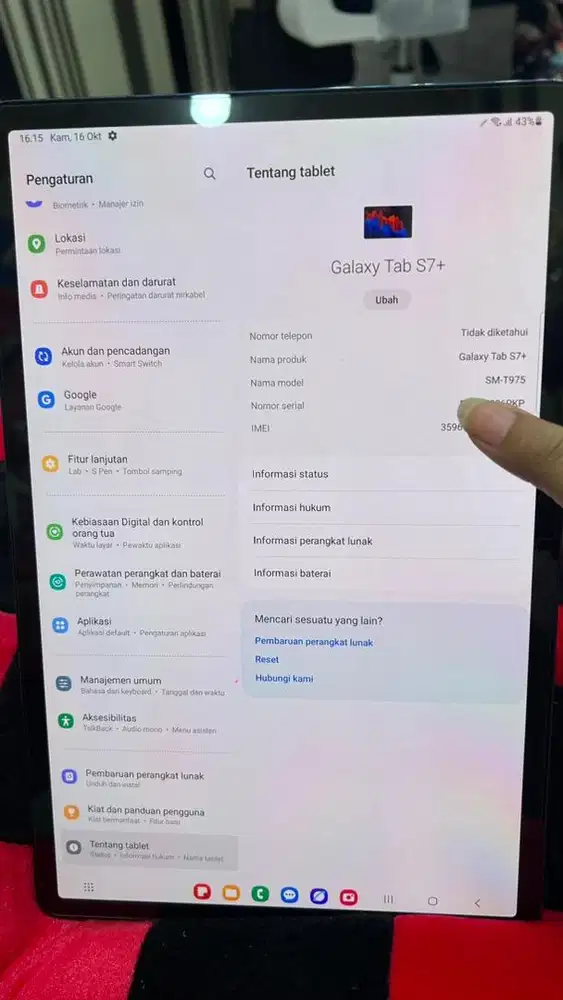 Samsung tab s7plus 8/256