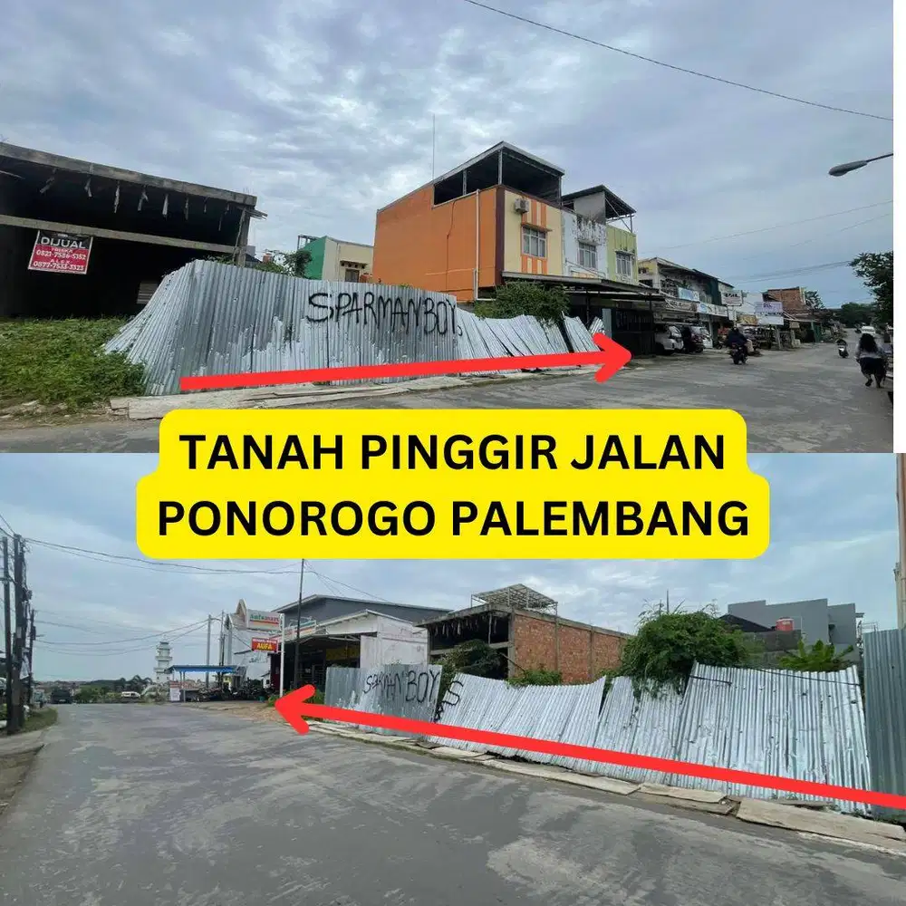 TANAH PINGGIR JALAN PONOROGO PALEMBANG
