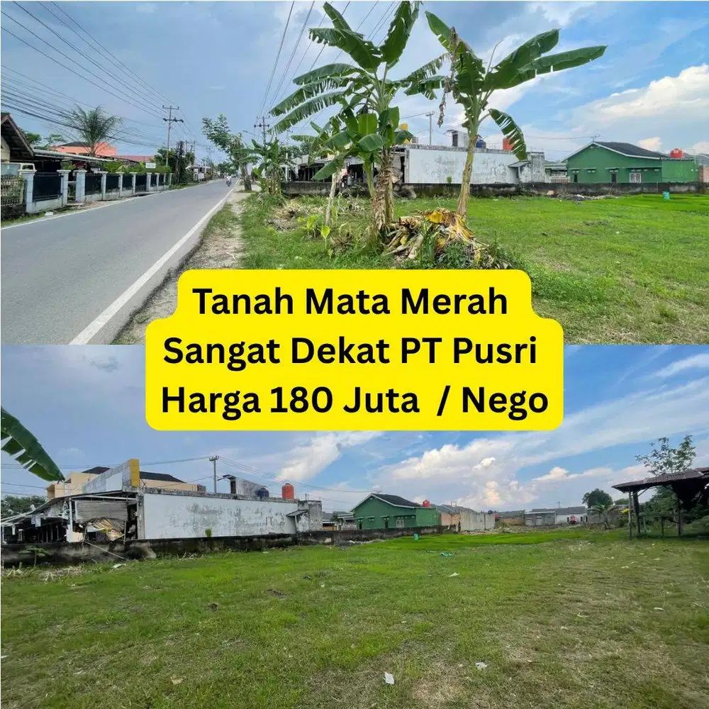 TANAH MATA MERAH MURAH DEKAT PT PUSRI PALEMBANG