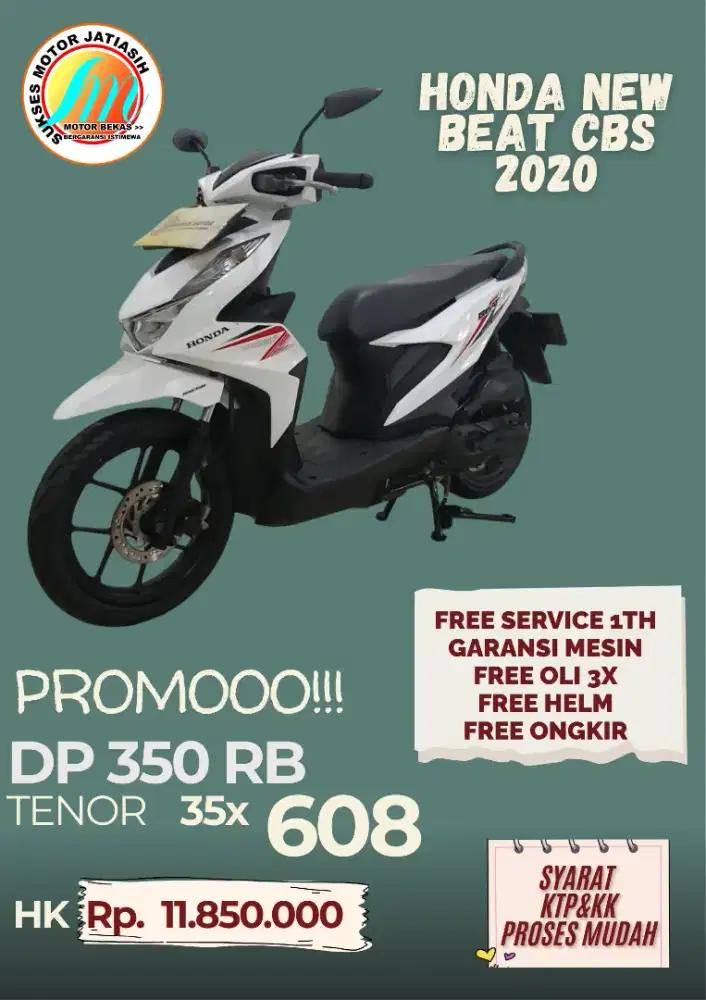 PROMOOO!! CASHBACK HONDA NEW BEAT 2020 DAPATKAN SEKARANG JUGA!!