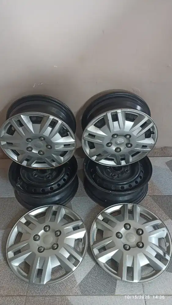 Velg Kaleng Original DAIHATSU Xenia R14 PCD 4x114 + Dop Ori