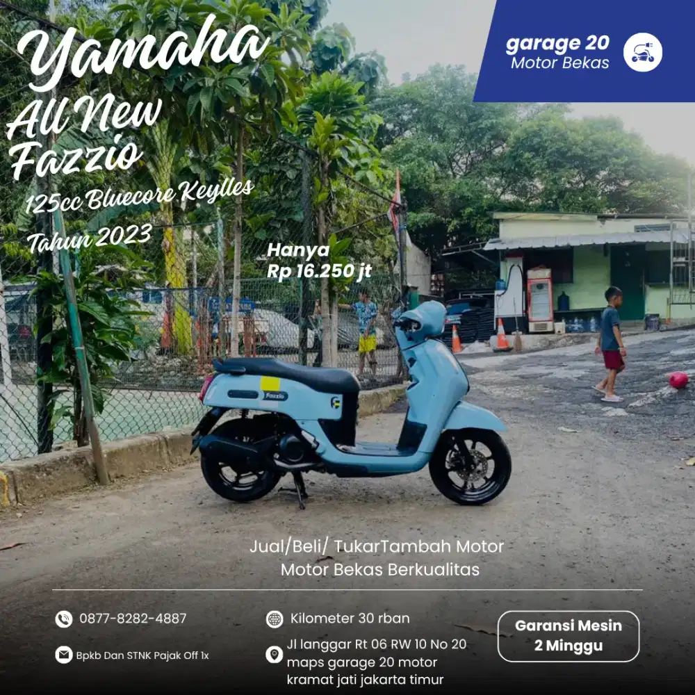 Yamaha All New Fazzio 125cc Keylles Fi tahun 2023 pajak Off