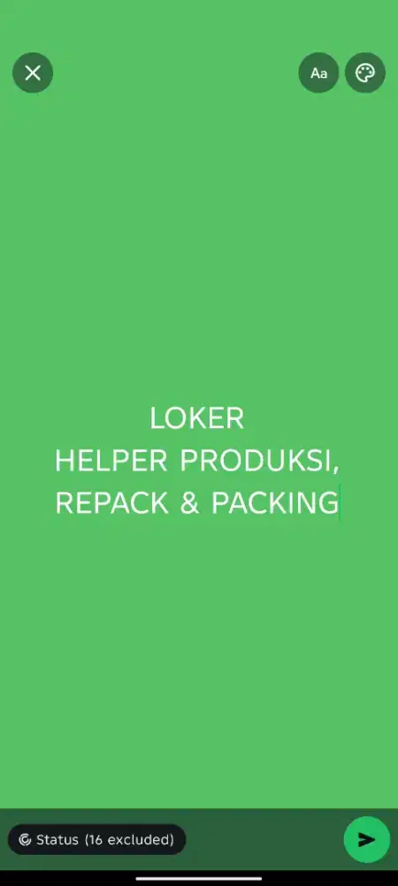 Helper Produksi, Packing & Repack