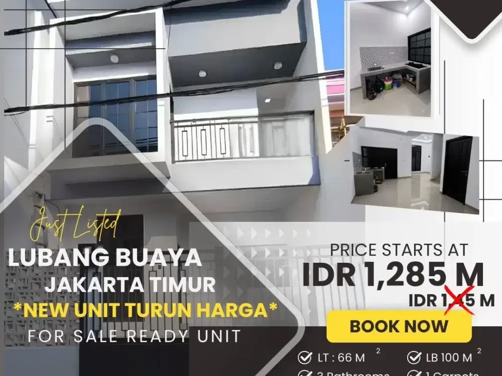 LUBANG BUAYA RUMAH BARU READY UNIT MODERN MINIMALIS HARGA MURAH S318B