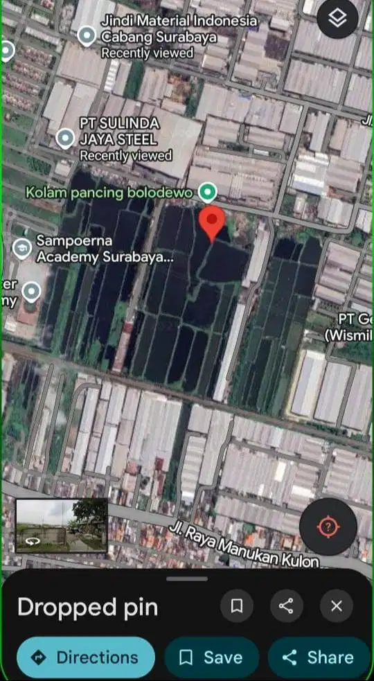 Murah Langka Tanah Gudang Industri Margomulyo Indah Surabaya Barat