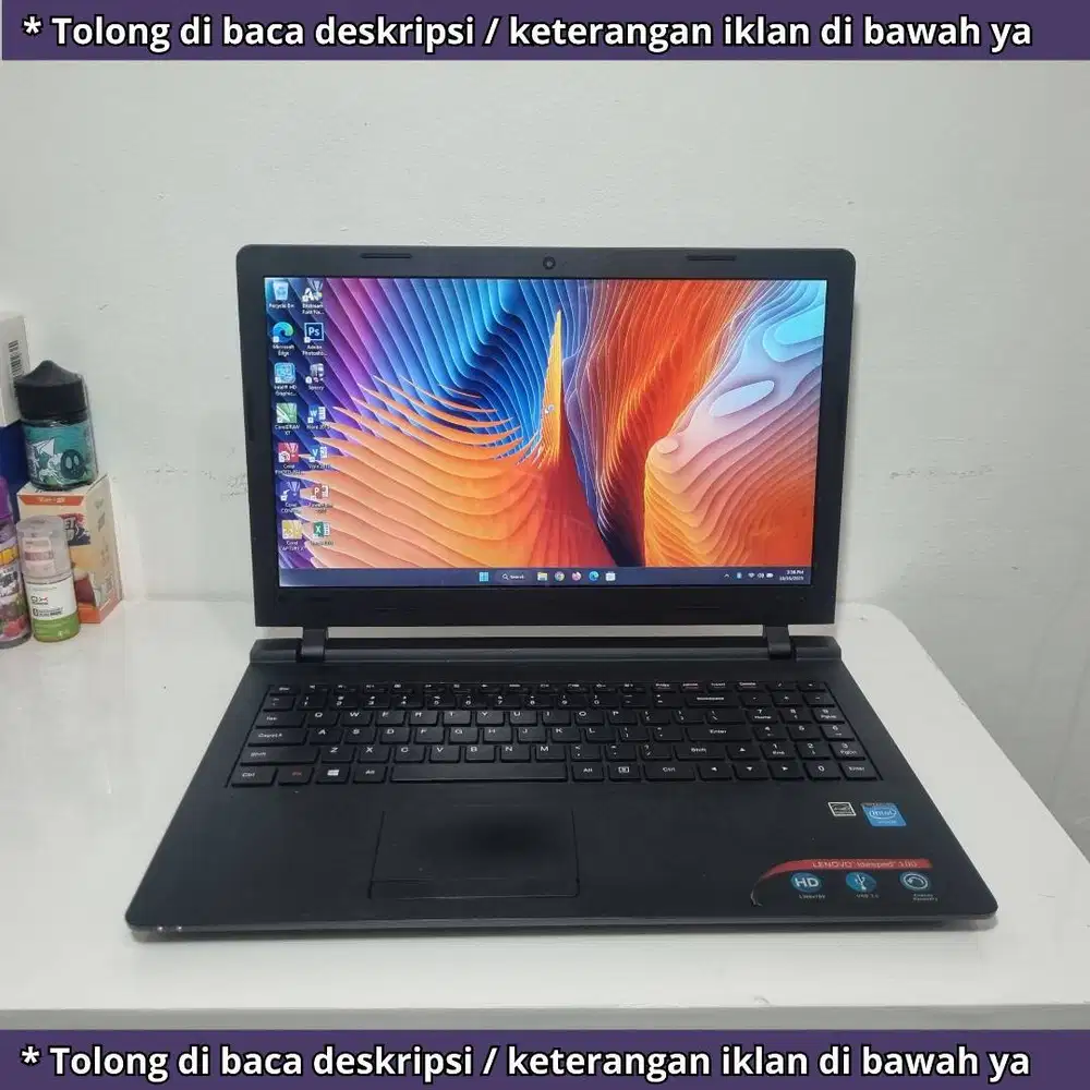 Laptop Lenovo HDD 1 TB, Windows 11 Pro, siap pakai kerja, kuliah, seko