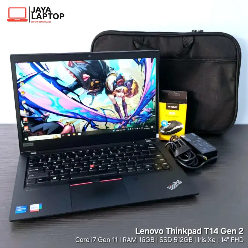 Lenovo Thinkpad T14 Gen 2 Core i7 G11 16/512GB Laptop Second Bekas