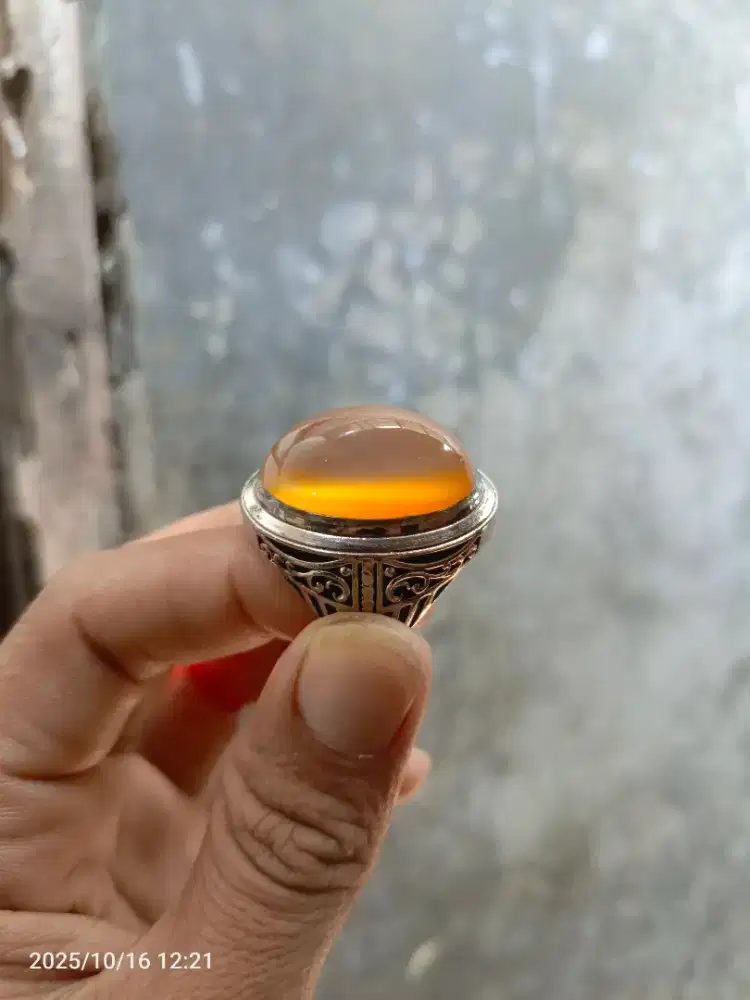 Natural obi nukleus alas golden cakep kristal giwang