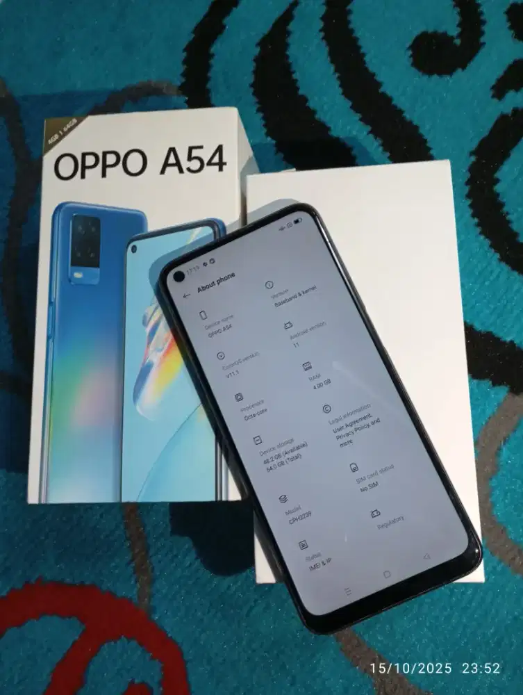 Oppo a54 4/64 nominus segel bergaransi mulus 98%