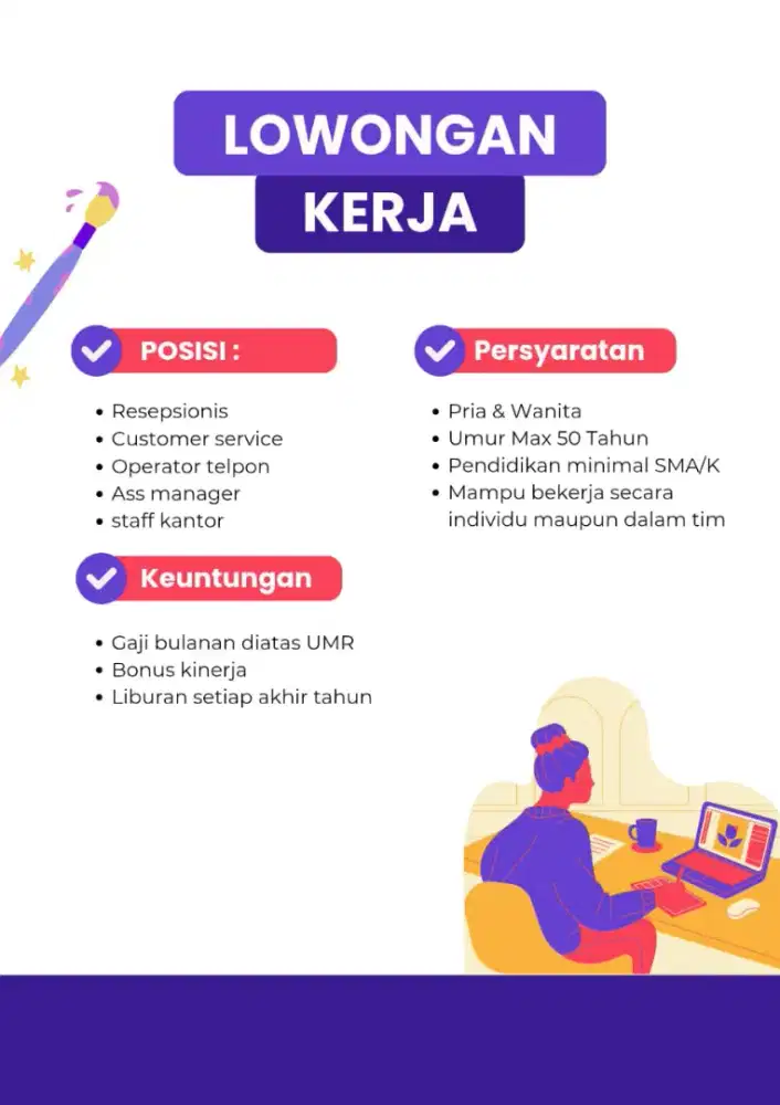 Dibutuhkan karyawan baru