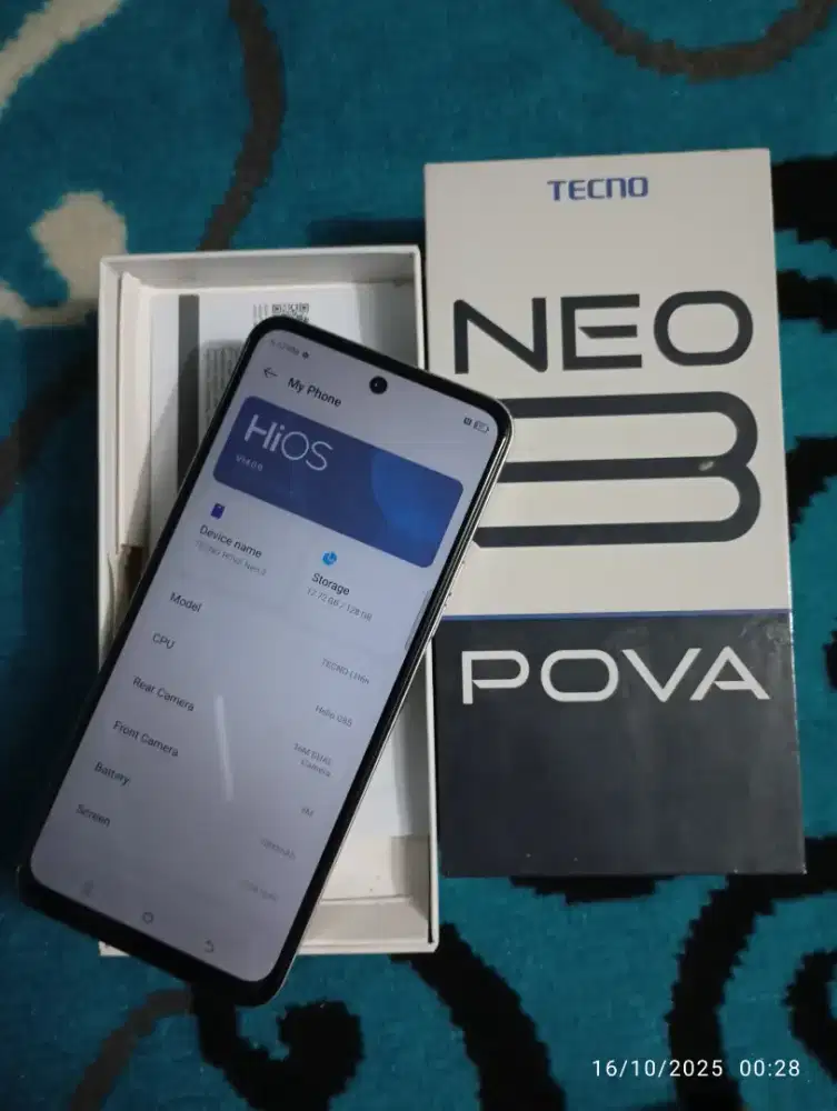 Texno pova neo 3 6/128 nominus segel bergaransi mulus 98%
