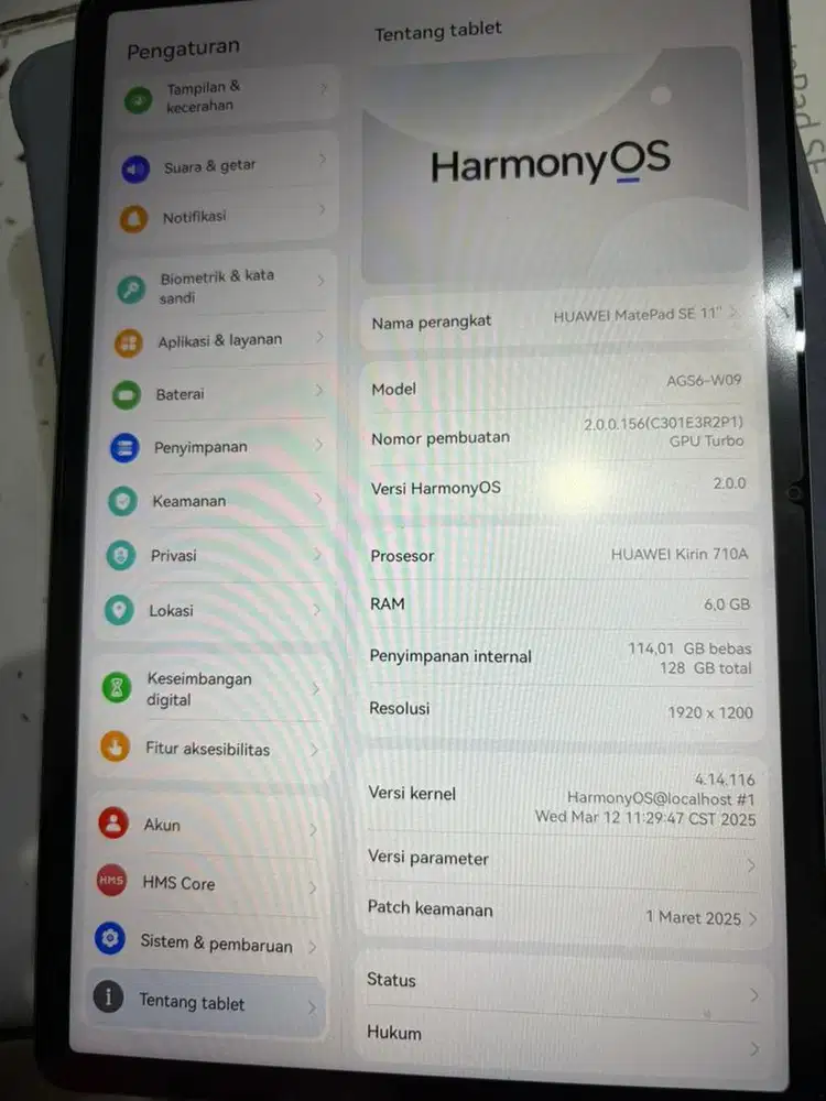 huawei matepad SE 11 6/128 WIFI ONLY