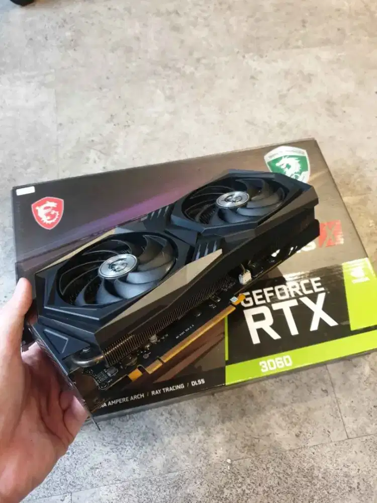 Vga msi G-Force rtx 3060 12gb fullset no minus pemakaian sendiri