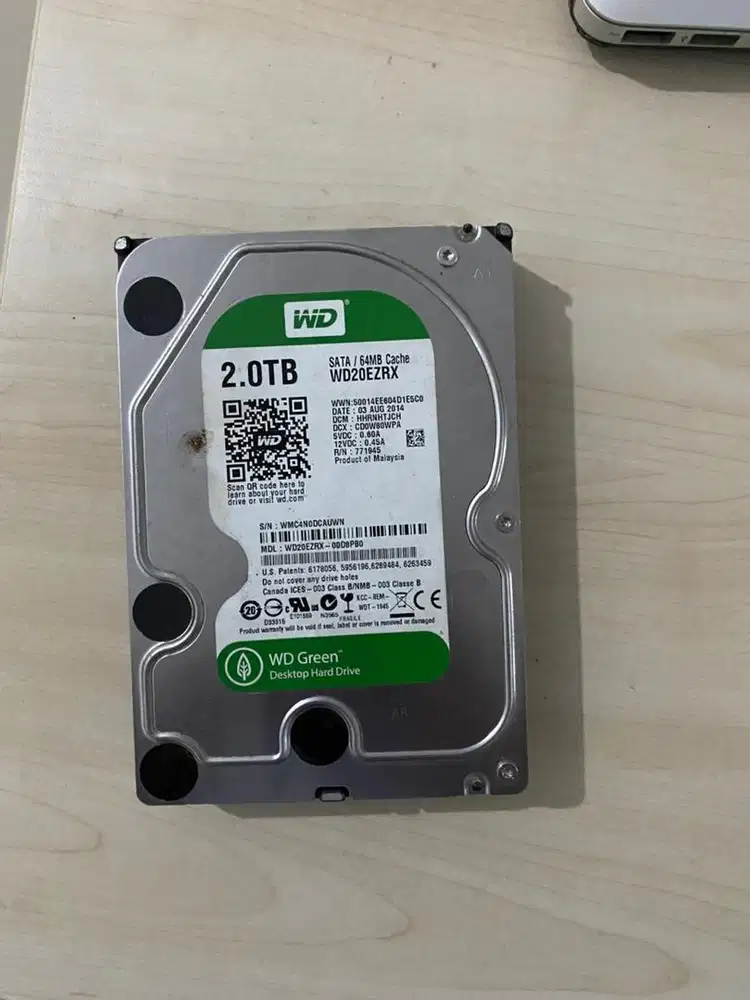 hdd hardisk 2tb wd green