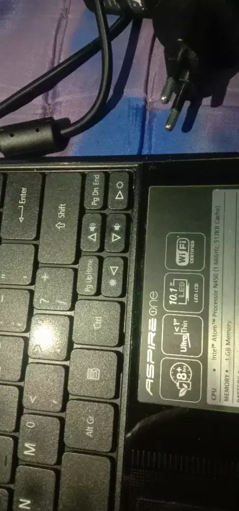 Notebook Acer Aspire One 532h-2Bb Kondisi Rusak Mati