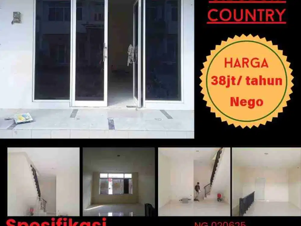 Di Sewakan Ruko 2 lantai Siap Huni 38 Juta/ Thn Nego. Cibubur Country Cikeas.