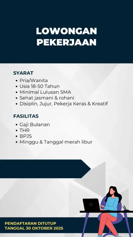 DIBUTUHKAN KARYAWAN BARU