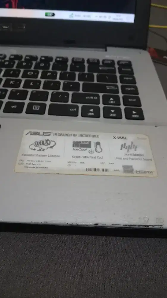asus laptop x455l