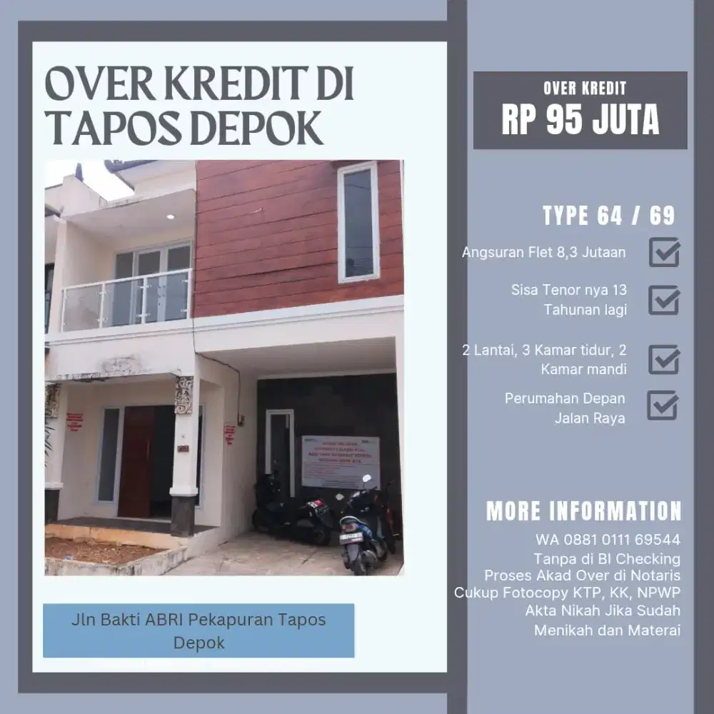 Over Kredit di Tapos Angsuran Flet Sampai Lunas