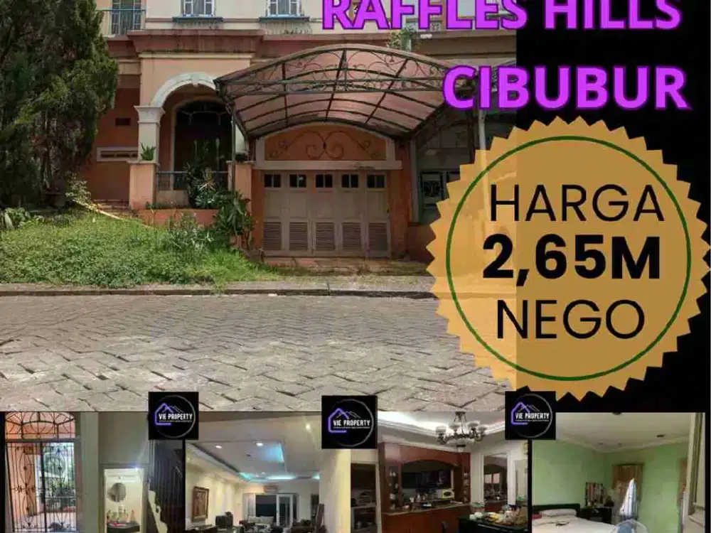 Jual Cepat Rumah Cantik Siap Huni 2,650 M Nego. Raffles Hills Cibubur.