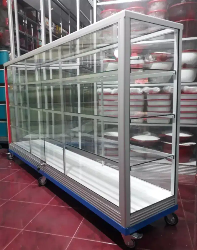 Di Jual Etalase 2M Buat Toko/Warung || Pakai Roda Besar & Siku Besi