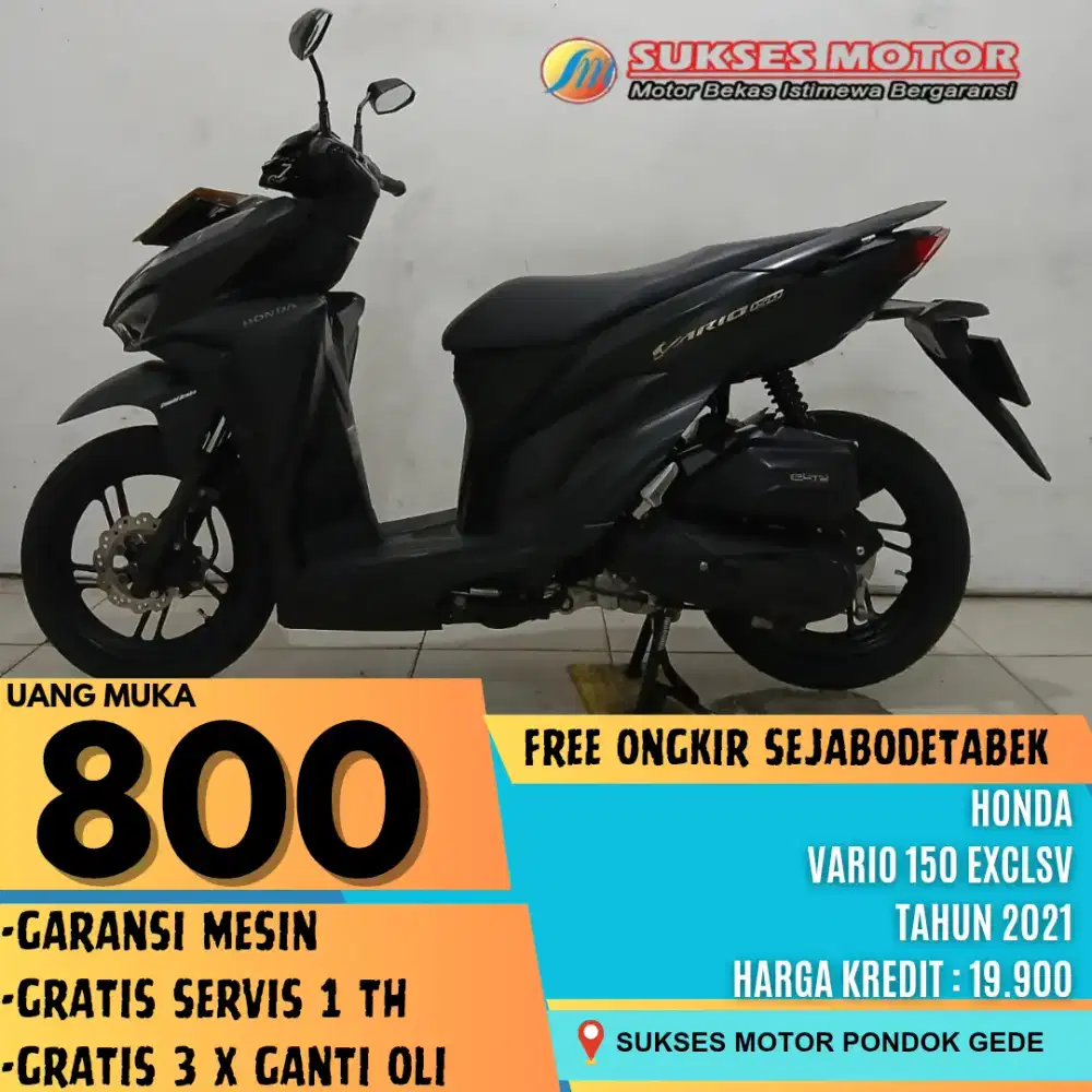 HONDA VARIO 150 EXCLSV TAHUN 2021 CASH DAN KREDIT