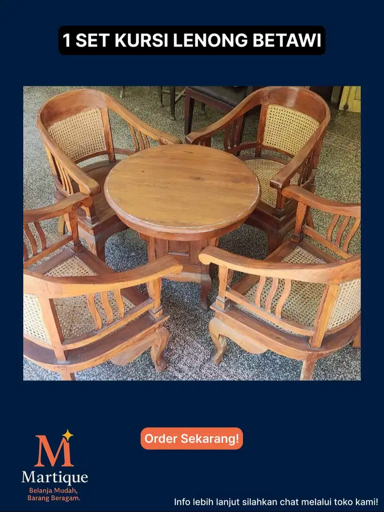 1 SET KURSI LENONG BETAWI (4 KURSI + 1 MEJA)