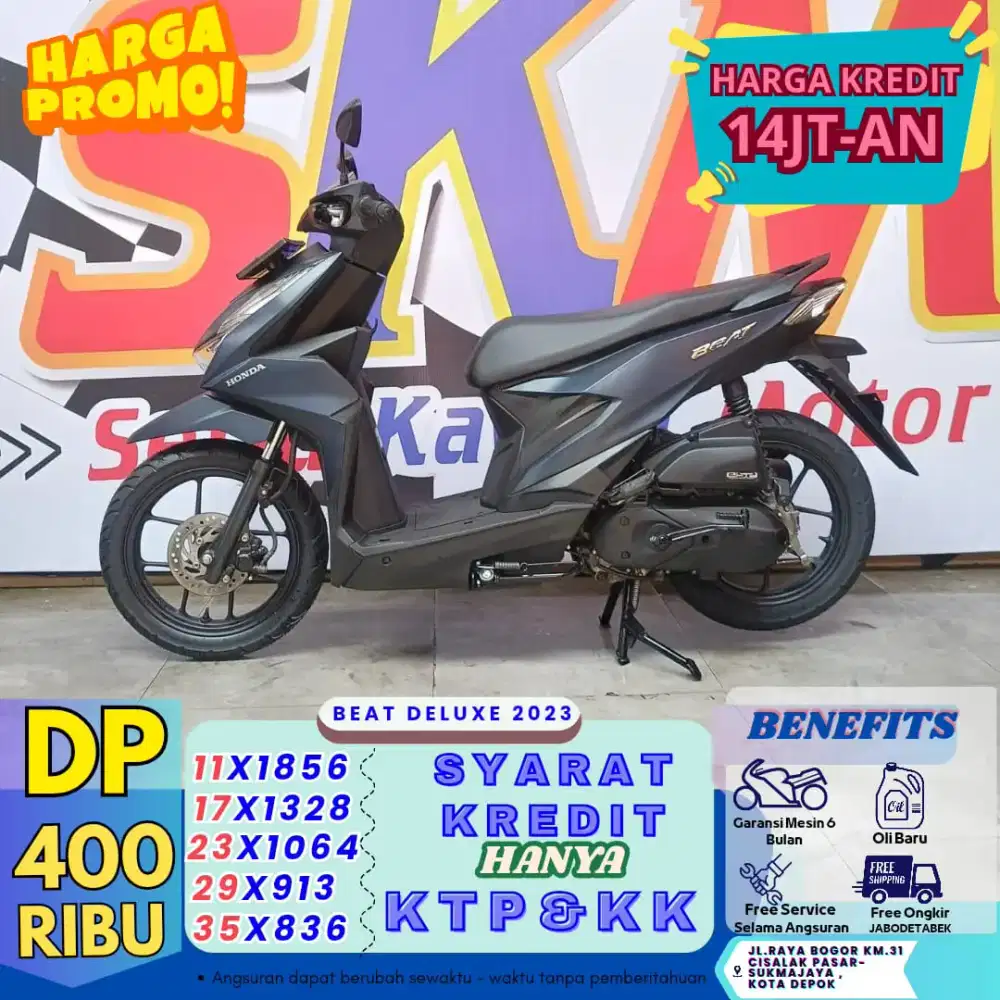 ( potongan tenor 2 bulan beat tahun 2023 DP:400 cash credit