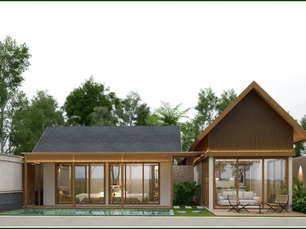 Dekat Kampus UII Villa Mewah View sawah Include Private Pool