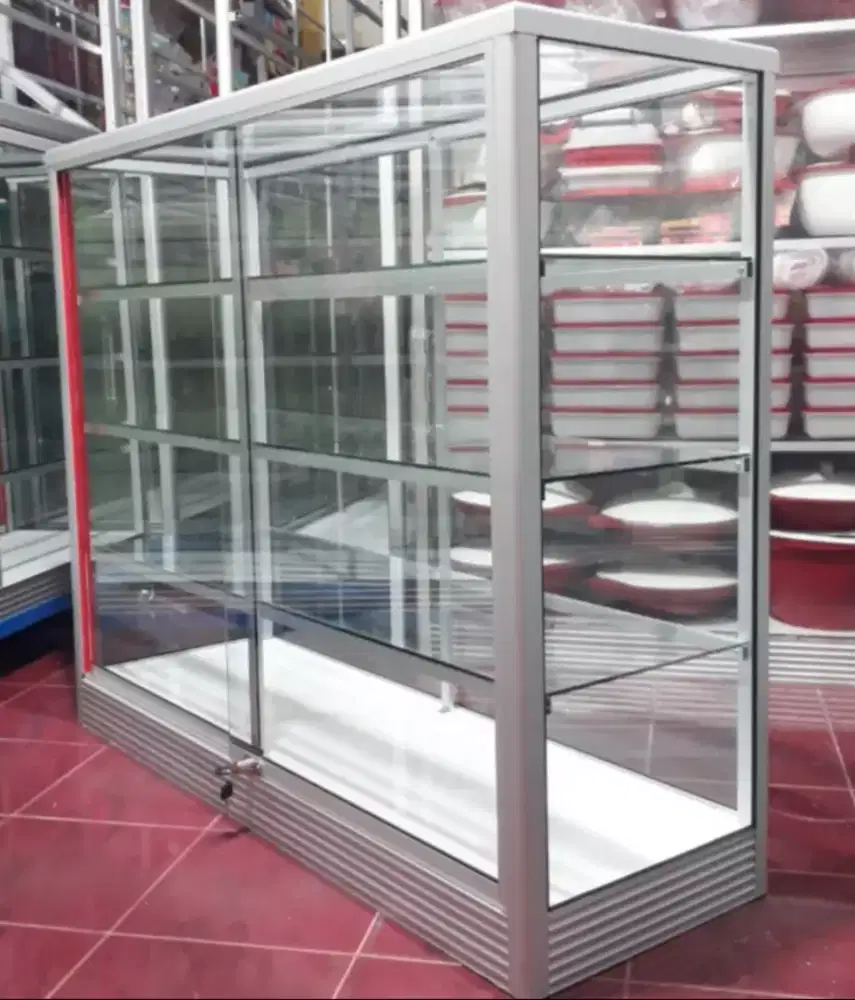 Etalase Kaca Serbaguna & Multifungsi Panjang 1,2 Meter