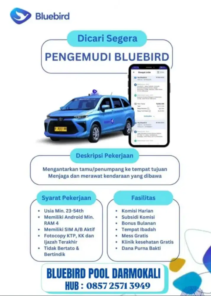 Lowongan Driver Bluebird