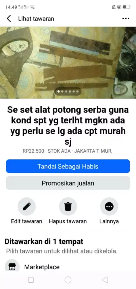 Se set alat kelengkapan tukang perbaikan rumah dll kond siap pakai