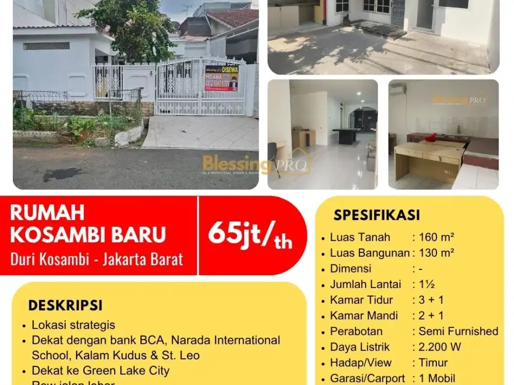Dijual Rumah Kosambi Baru