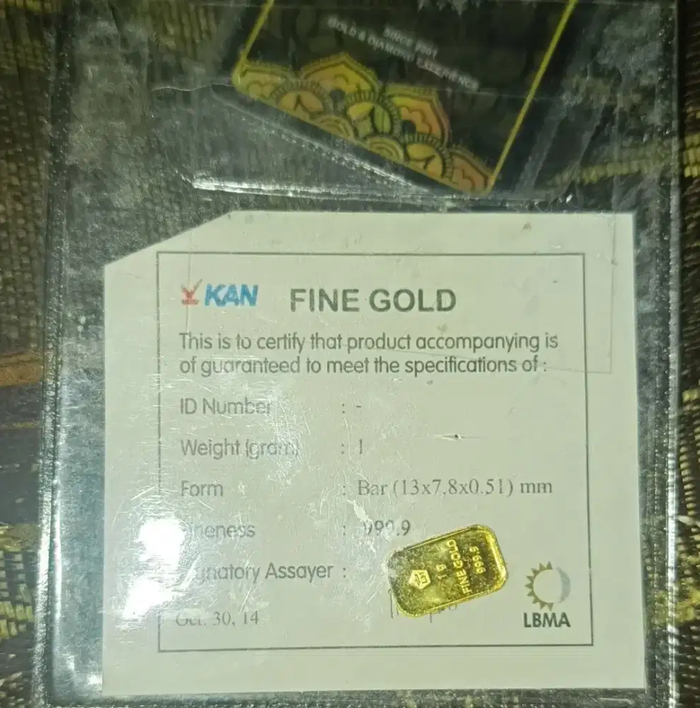Logam mulia merk Antam 1gram