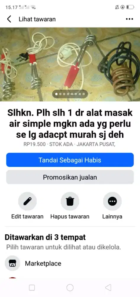 Slhkn plh slh 1 dr alat masak air simple kond normal hrg murah sj