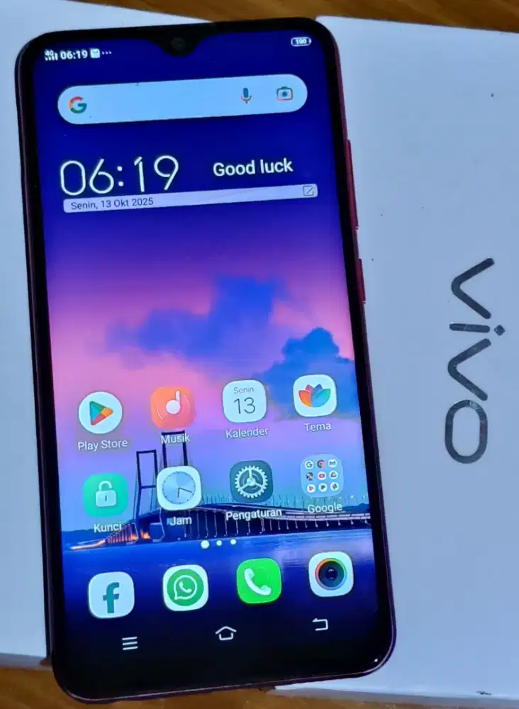 jual hp vivo siap pakai layar ganal kdd retak