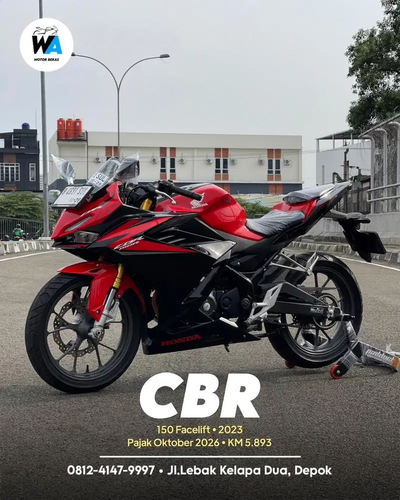 DP 500 RIBU Honda New Cbr 150 Facelift Tahun 2023 Cash/Kredit