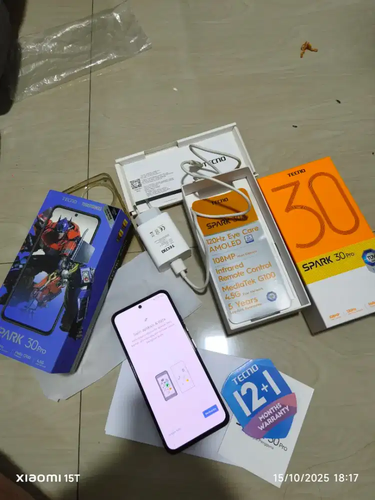 Techno spark 30 pro Fullset ori  ram 8/128