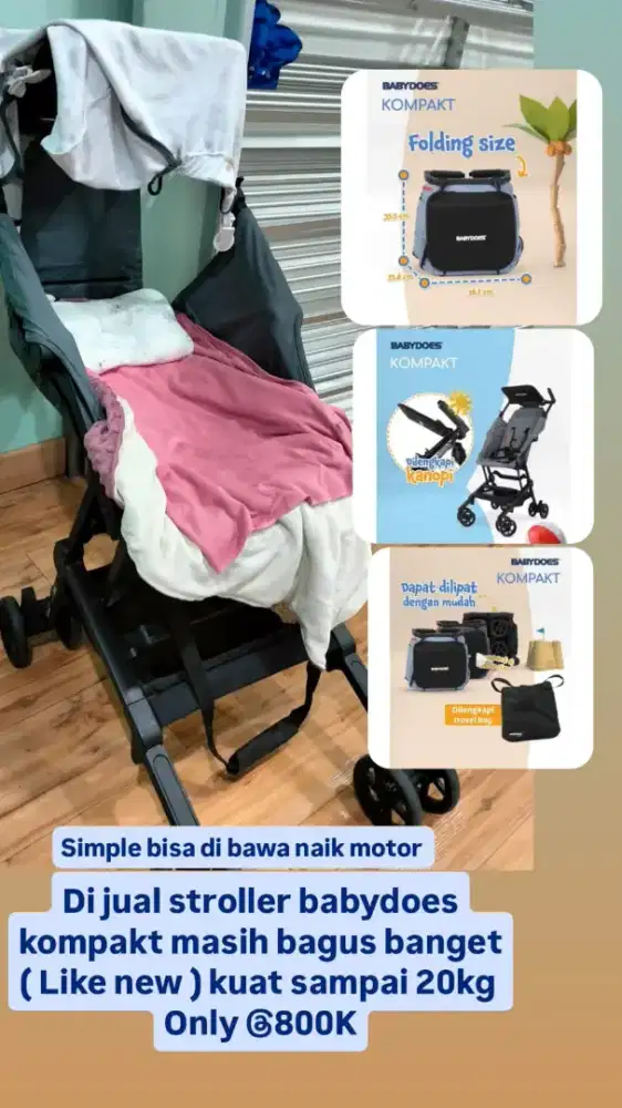 Stroler lipat baby